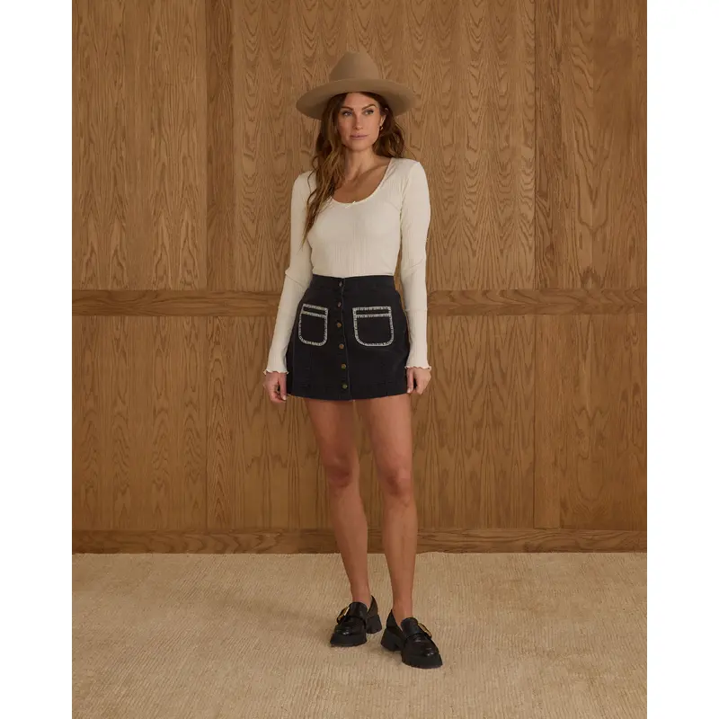 Rylee + Cru - Women's Ribbed Long Sleeve - Ivory