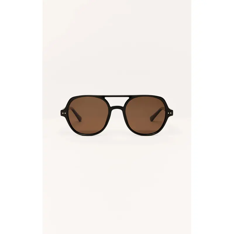 Summerland Polarized Sunglasses - Polished Black - Brown