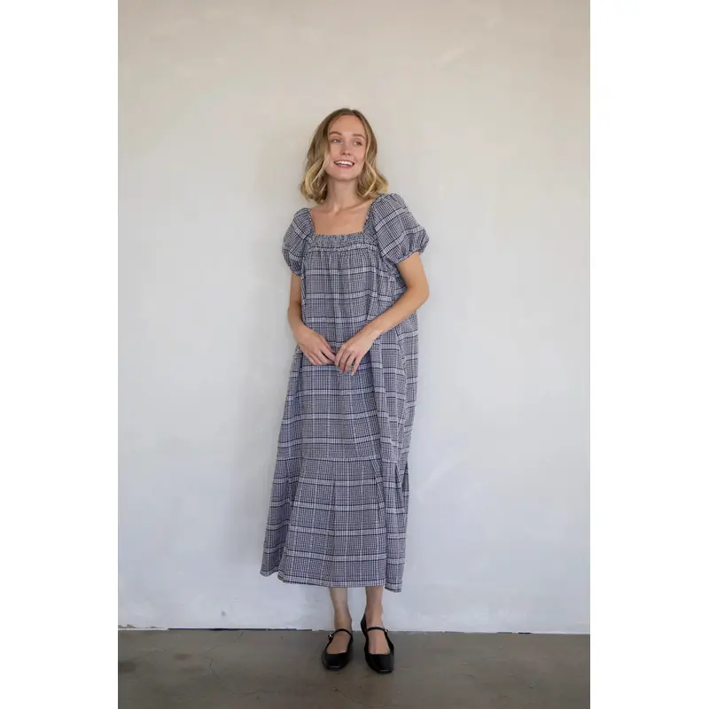 The Riley Dress - Black Plaid