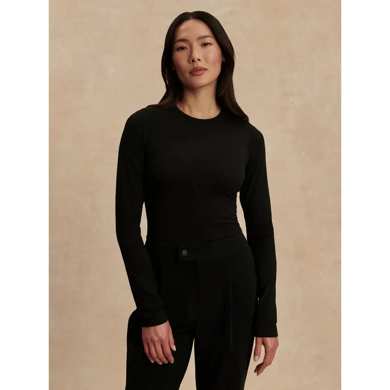 Varley - Edna Long Sleeve Fitted Tee - Black