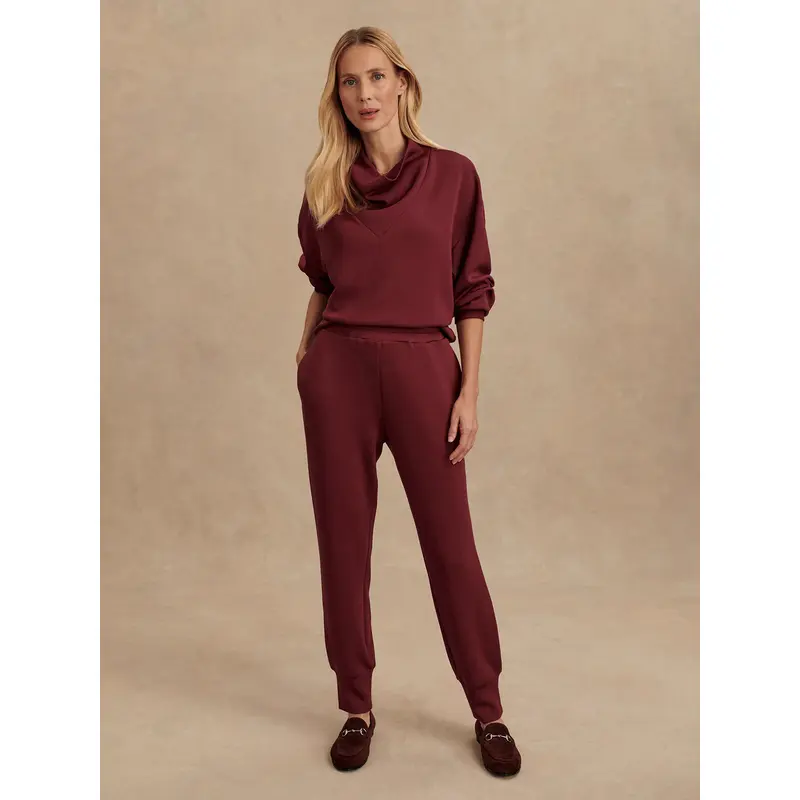 Varley - Slim Cuff Pant - New Maroon - 25"