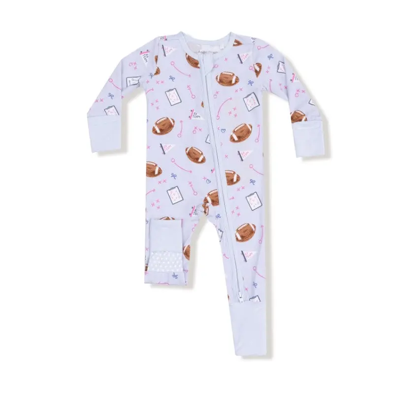 2 Way Zipper Romper - Touchdown Time - Lavender