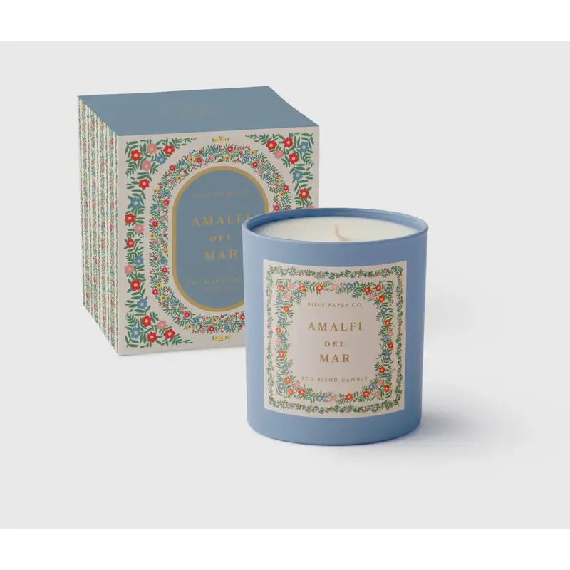 Rifle Paper Co. - Rosette Amalfi Del Mar Glass Candle - 9oz.