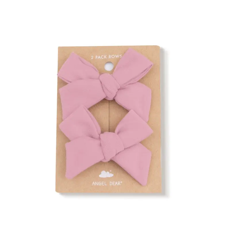 2 Pack Hairbow with Clip - Cameo Bamboo