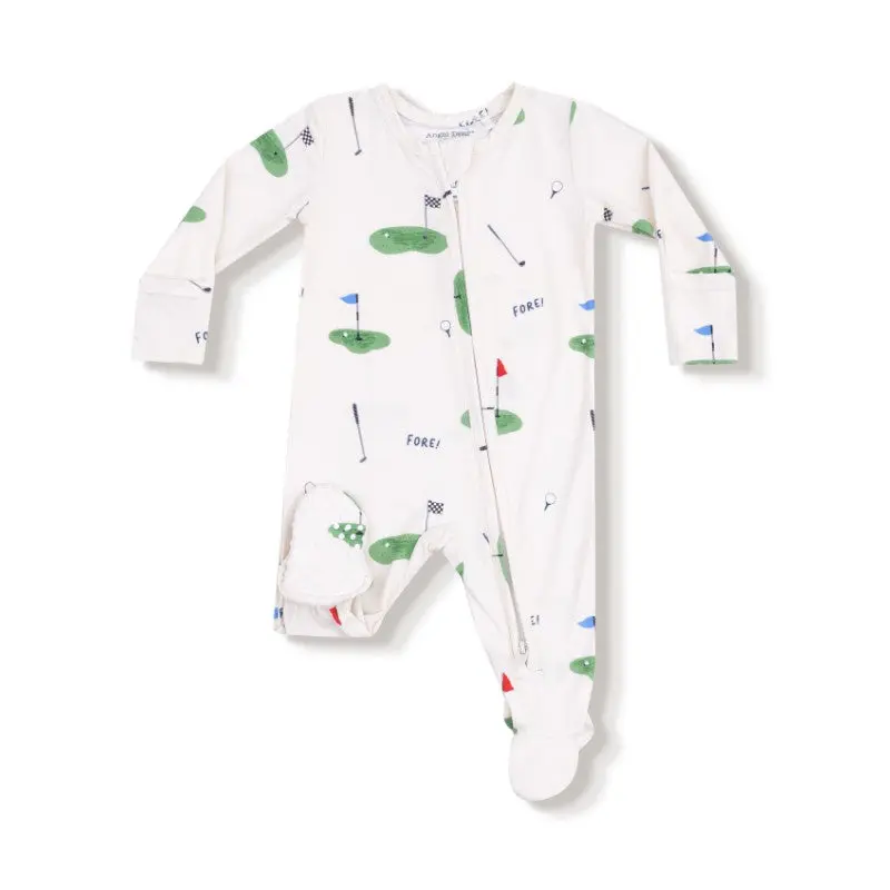 2 Way Zipper Footie - All Fore Golf