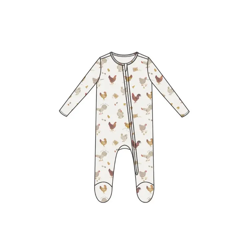 2 Way Zipper Footie - Collector Chickens