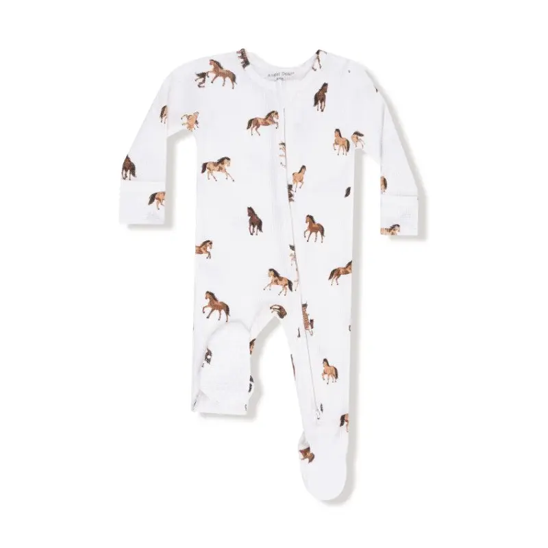 2 Way Zipper Footie - Mini Horses