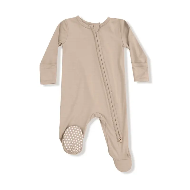 2 Way Zipper Footie - Smoke Gray