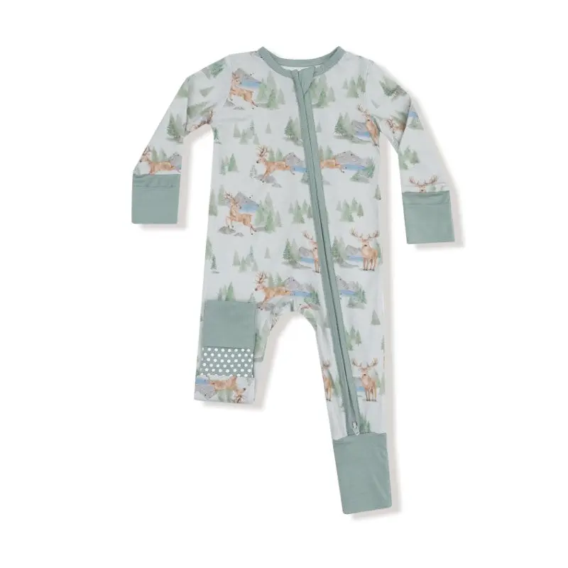 2 Way Zipper Romper - Buck Deer
