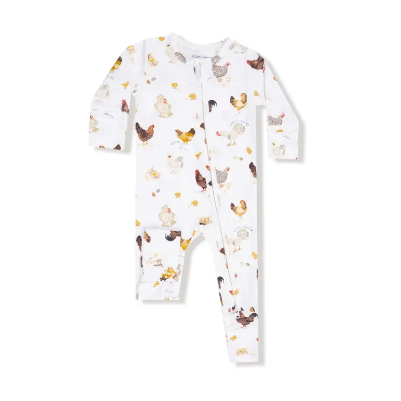 2 Way Zipper Romper - Collector Chickens