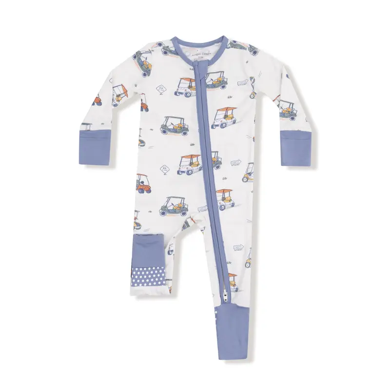 2 Way Zipper Romper - Zooming Golf Carts