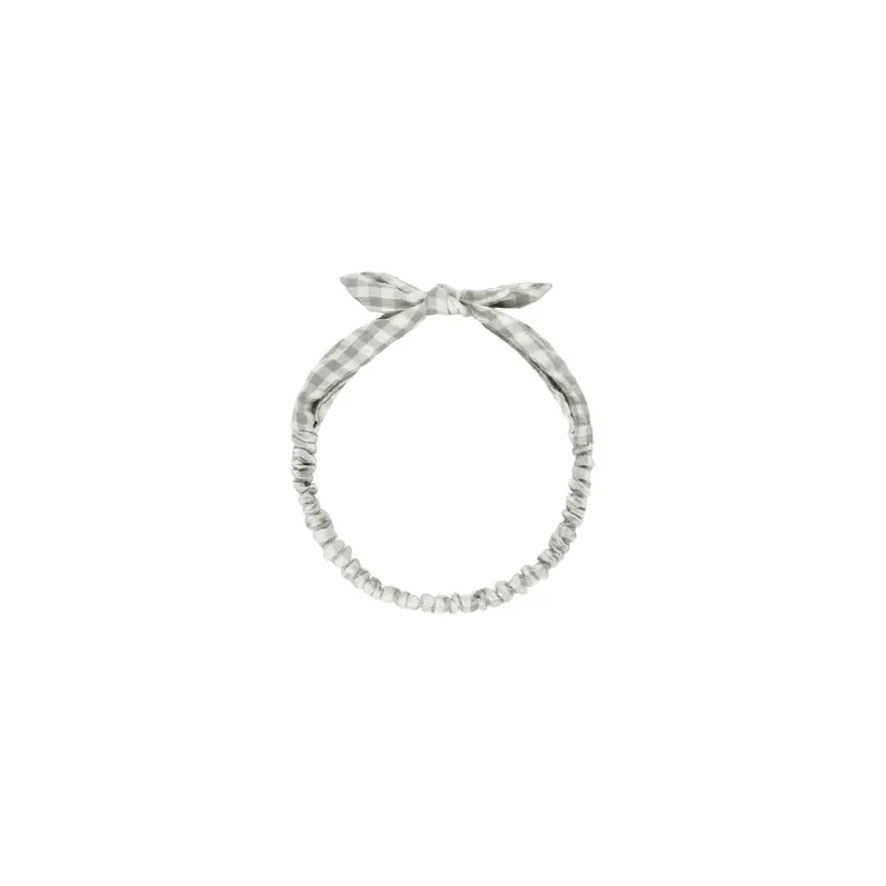 Rylee + Cru - Baby Bow Headband - Eucalyptus Gingham