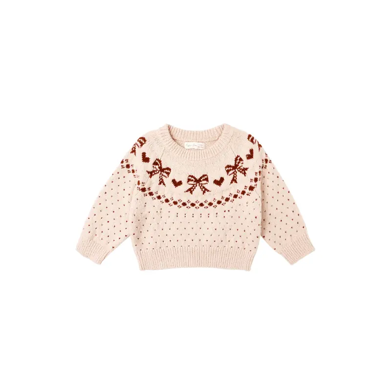 Rylee + Cru - Fair Isle Sweater - Bows