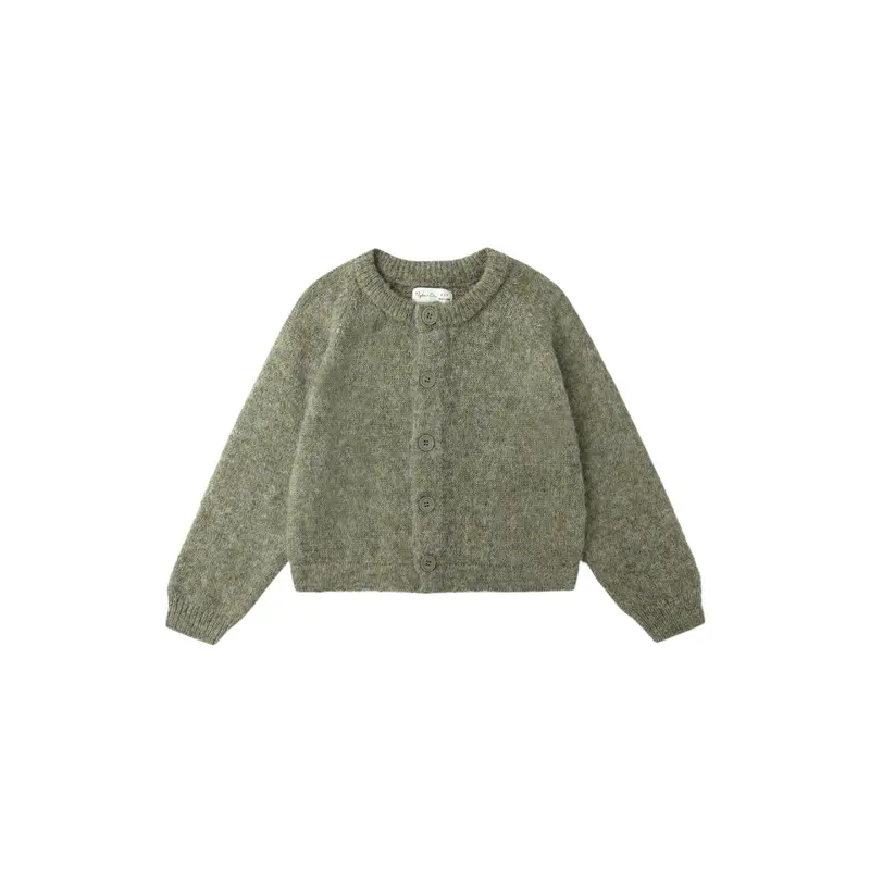 Rylee + Cru - Fuzzy Cardigan - Evergreen