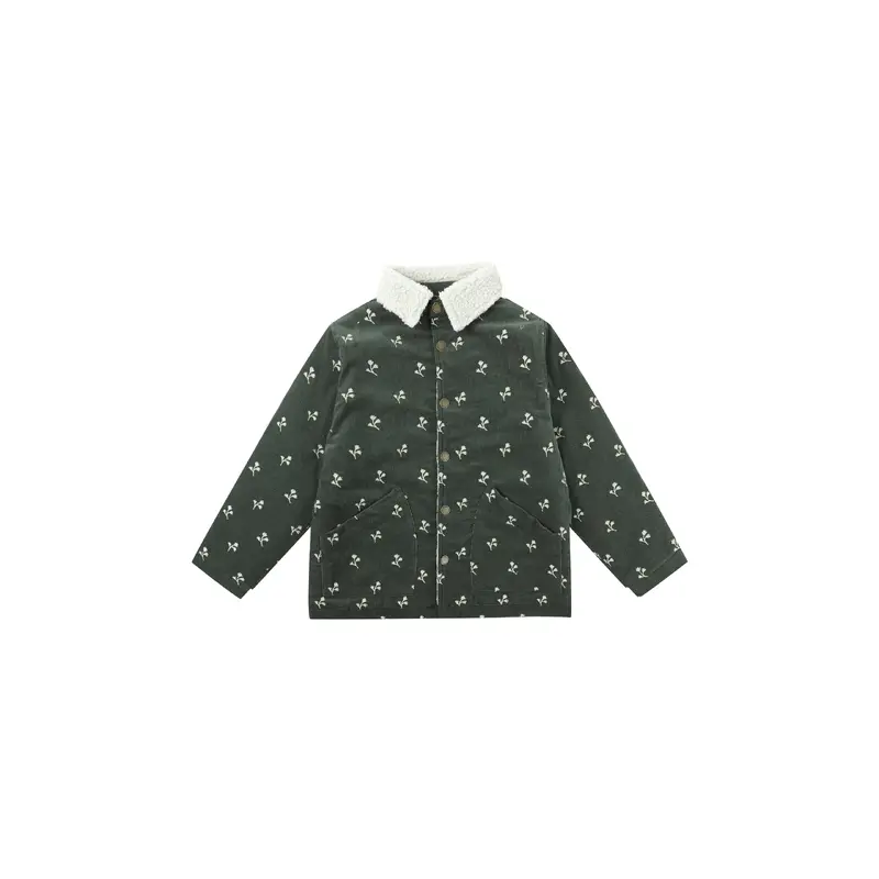 Rylee + Cru - Long Chore Coat - Floral Embroidery