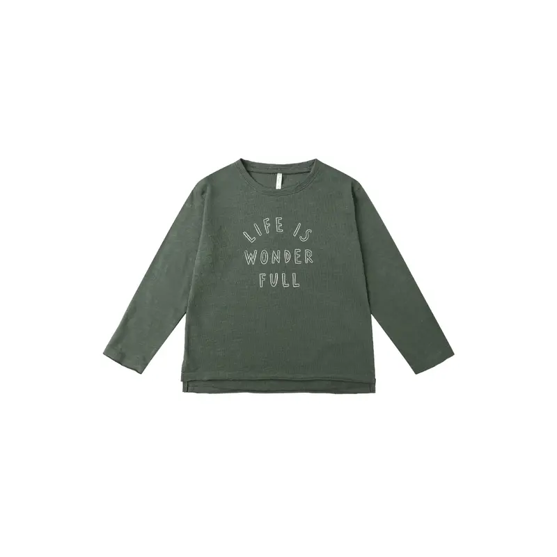 Rylee + Cru - Long Sleeve Raw Edge Tee - Life Is Wonder Full