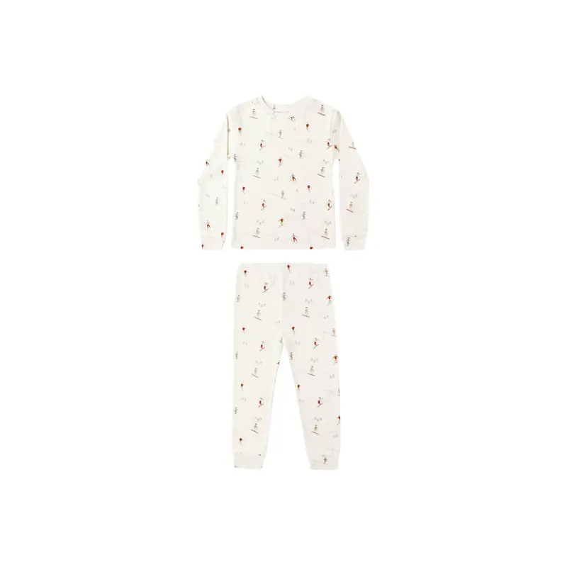 Rylee + Cru - Organic Long Sleeve Pajama Set - Skiers