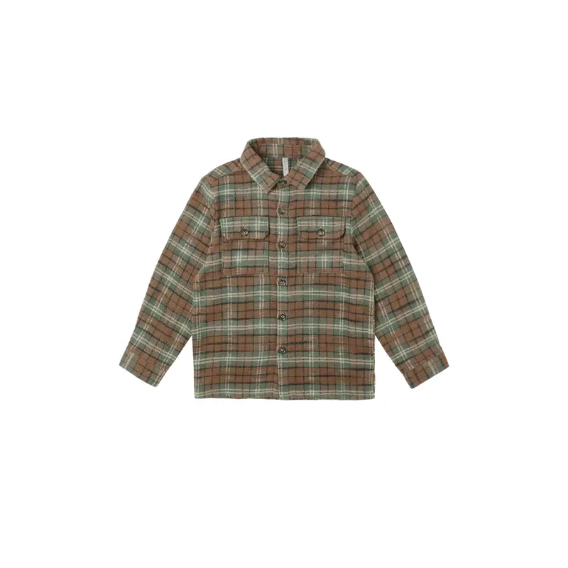 Rylee + Cru - Pocketed Flannel Shirt - Holiday Plaid