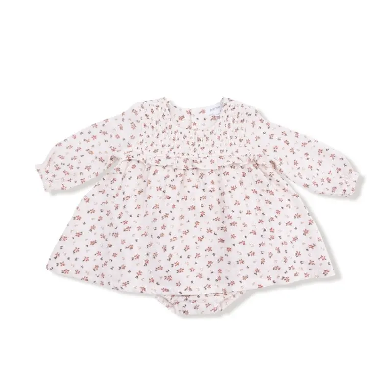Smocked Ruffle Bubble with Skirt - Petite Pointe
