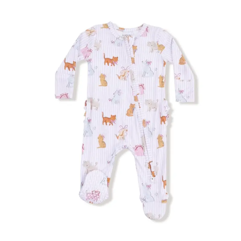 Two Way Ruffle Zipper Footie - Fancy Pets