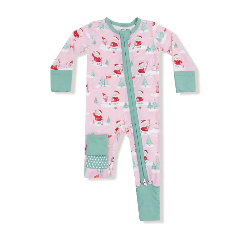 2 Way Zipper Romper - Golfing Mrs. Claus & Elves