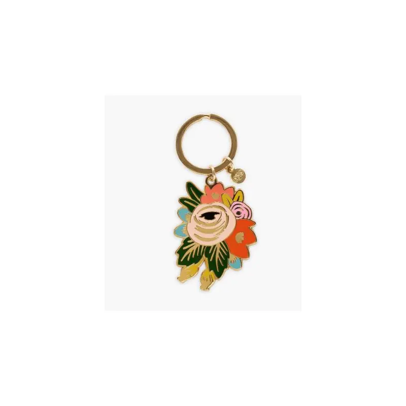 Rifle Paper Co. - Rosa Floral Enamel Keychain