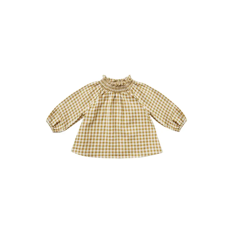 Rylee + Cru - Gingham Audrey Blouse - Goldenrod