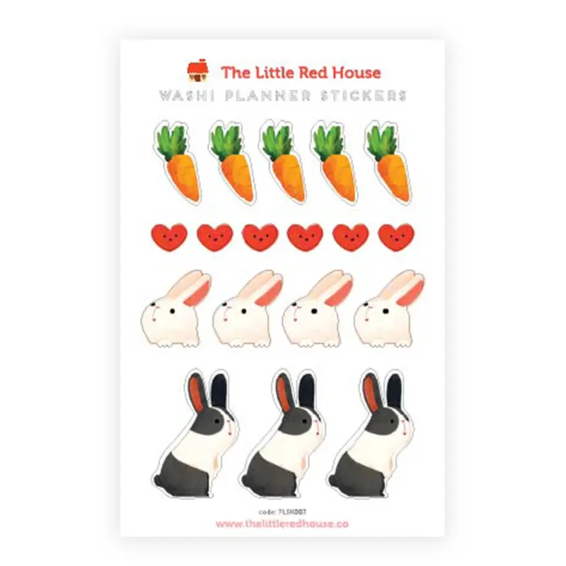 The Little Red House - Carrot Planner Stickers