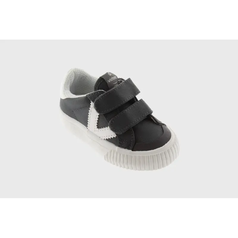 Victoria Shoes - Classic Nylon Velcro Sneakers - Antracita
