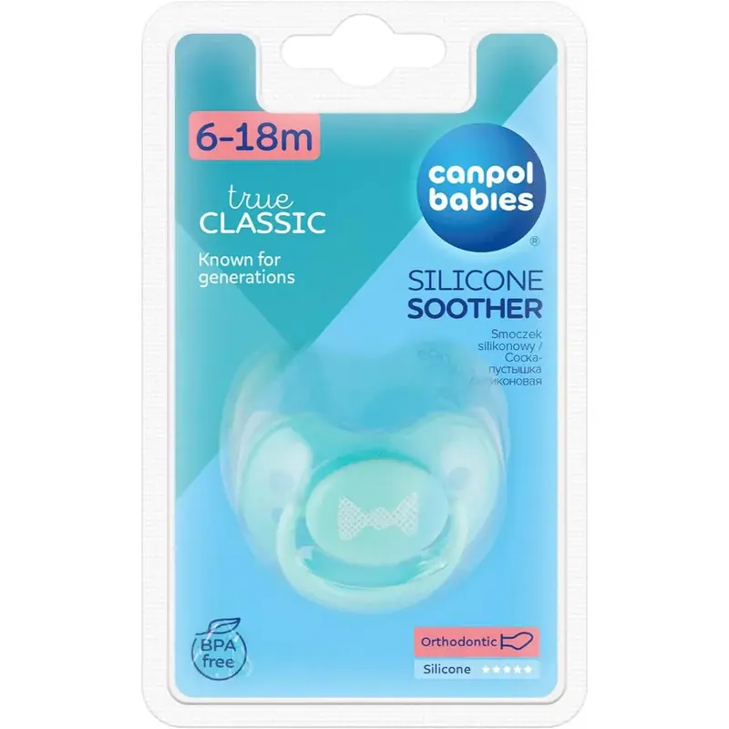 Canpol Babies Silicone Angled Soother 618 Months  Aqua