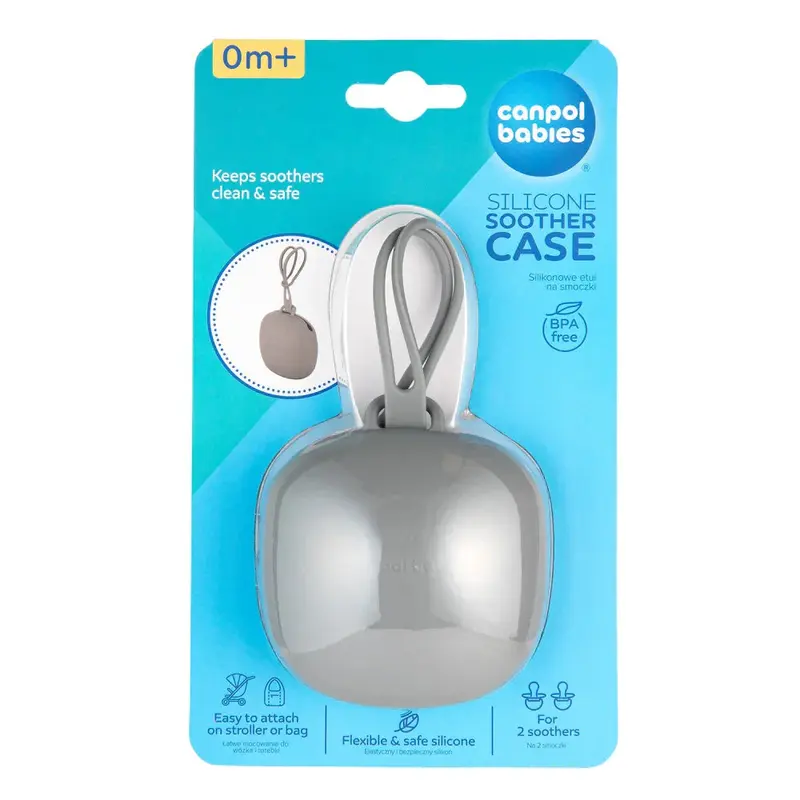 Canpol Babies Silicone Pacifier Case - 2 Pcs (Grey )