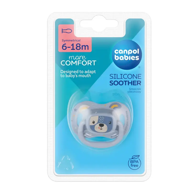 Canpol Babies Silicone Symmetrical Soother 6-18m  Blue