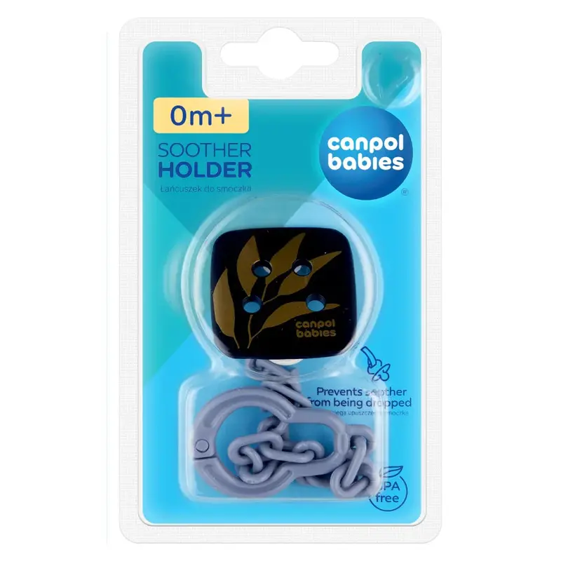 Canpol Babies Soother Holder - Gold/Blue