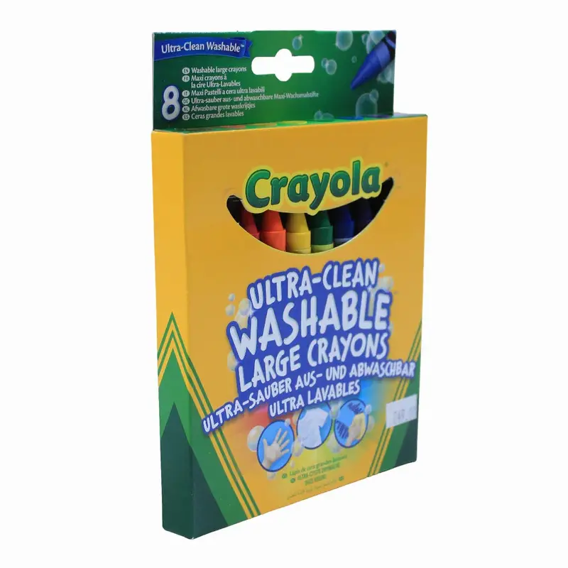 Crayola Ultra Clean Washable Large Crayons  8 Colors