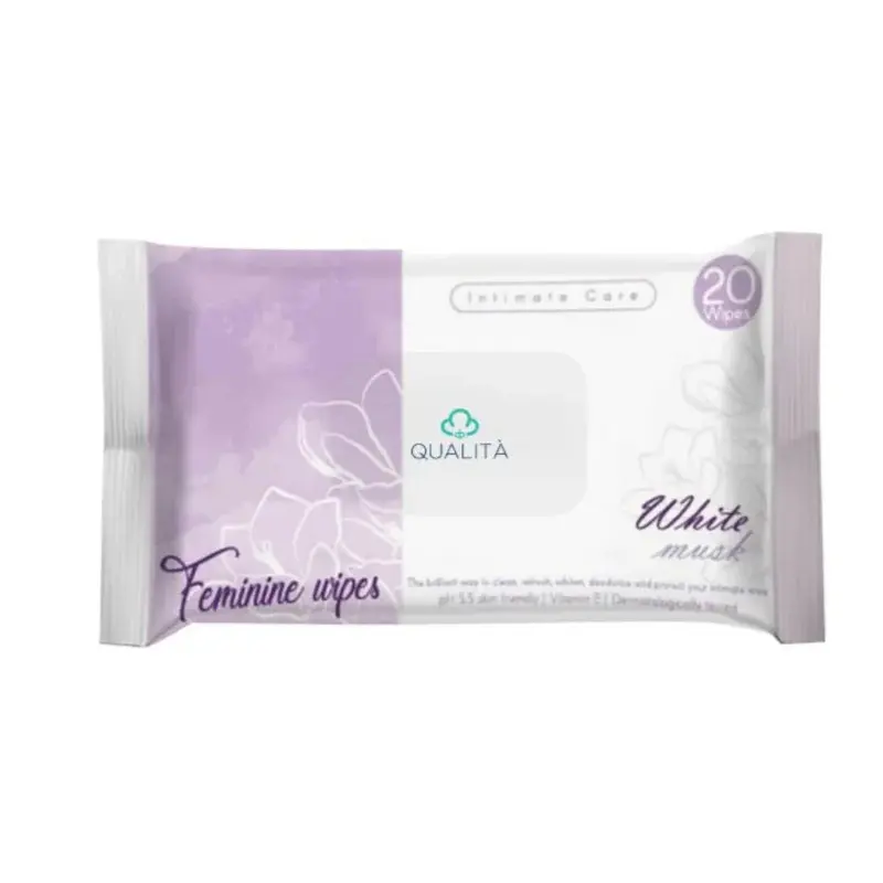 Qualita Feminine Wipes  White Musk (20Pcs)