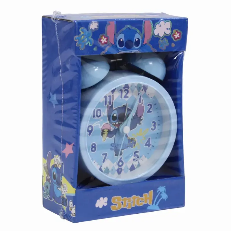 Alarm Clock  Light Blue with Stitch Design