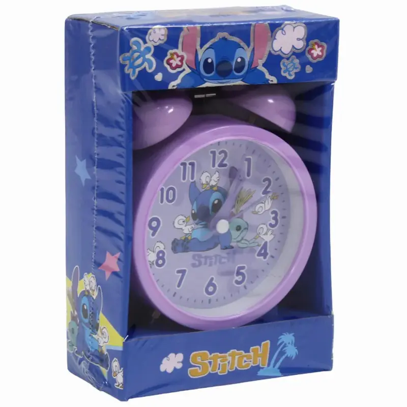 Alarm Clock  Purple with Stitch Design
