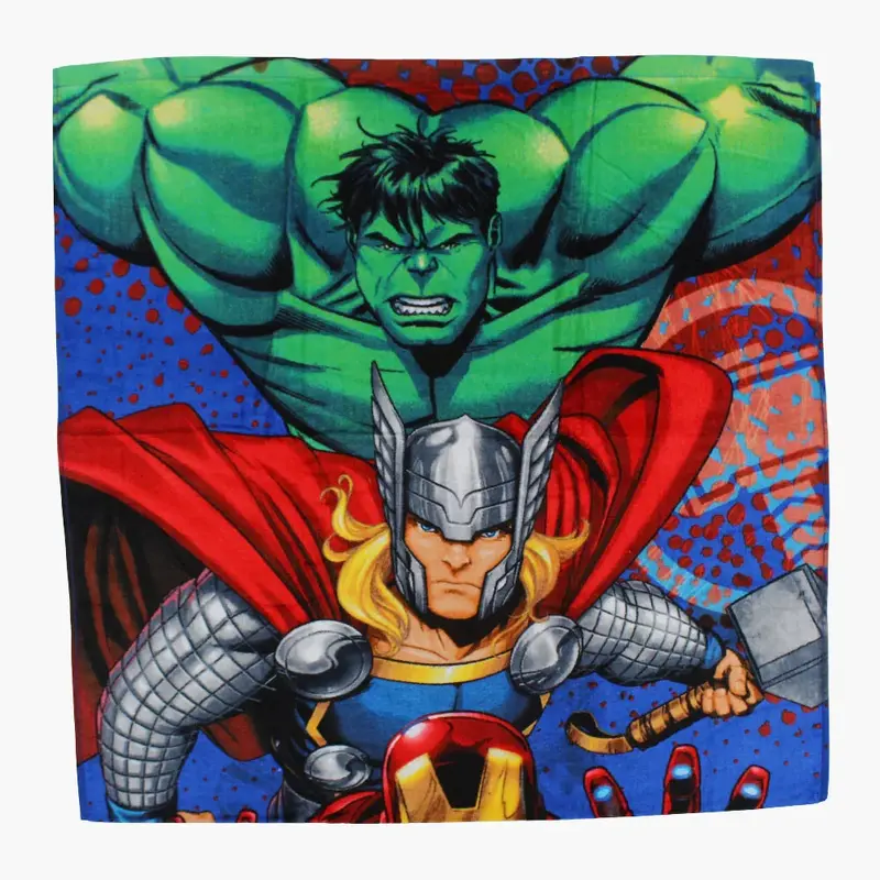 Boys Beach Towel  Multicolored with Avengers Print (70x140 cm)