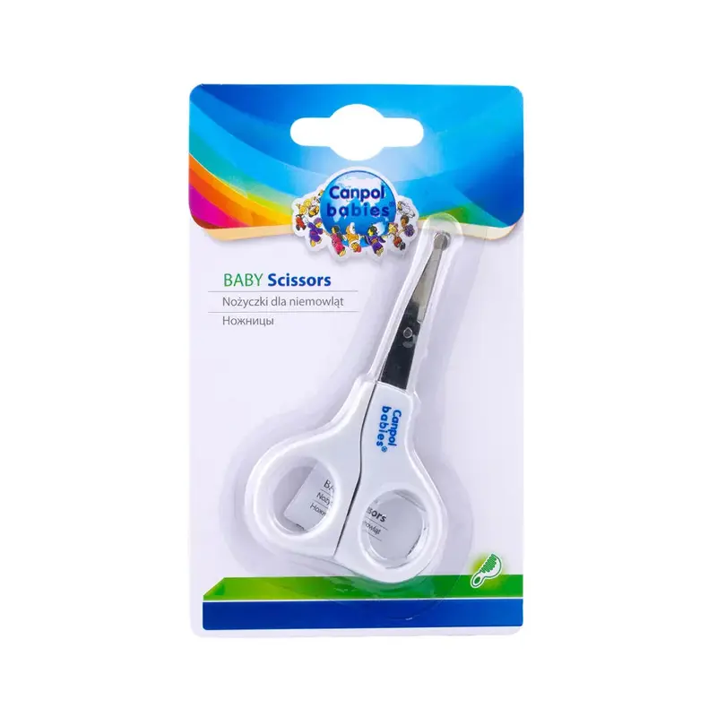Canpol Babies Round Tip Baby Nail Scissors without Cover  White