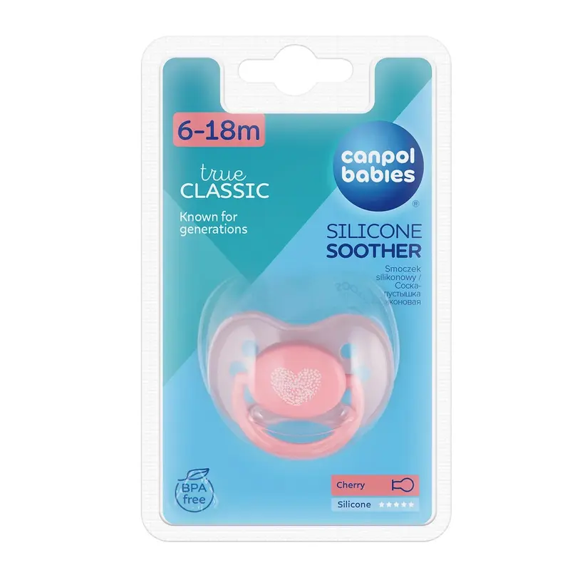 Canpol Babies Silicone Round Pacifier 618m  Pink