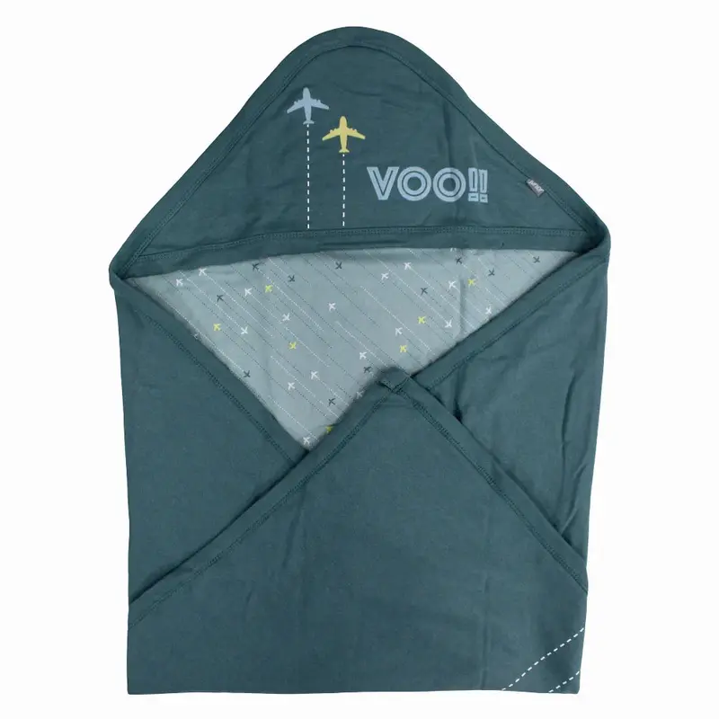 Cotton Baby Blanket  Mint With VOO!! Design