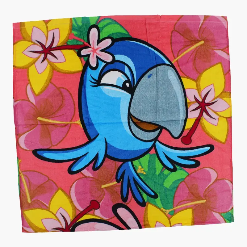 Girls Beach Towel  Watermelon with Angry Birds Print (70x140 cm)
