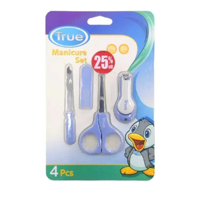 True Baby Grooming Set  Blue (Scissors + Nail Clipper + File)