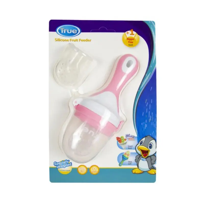 True Fruit Feeder with Handle and Replacement Part  Pink (3m+)