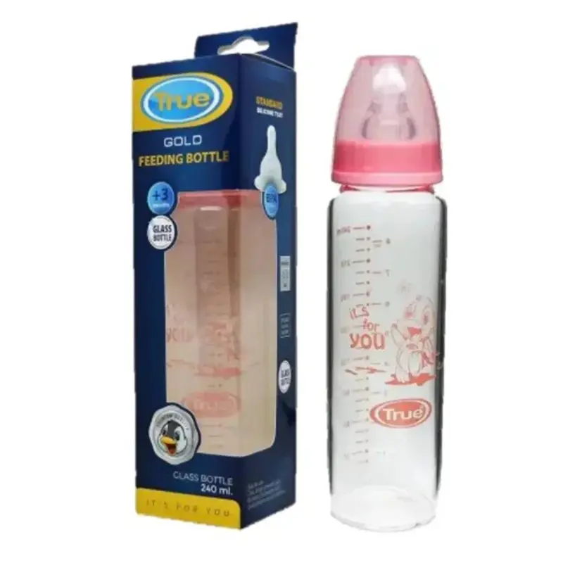 True Gold Feeding Bottle 240ml  Pink