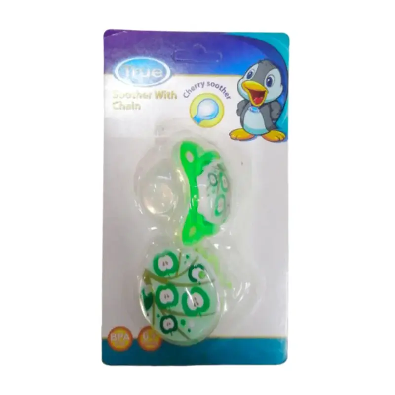 True Pacifier with Chain 0-6m  Green