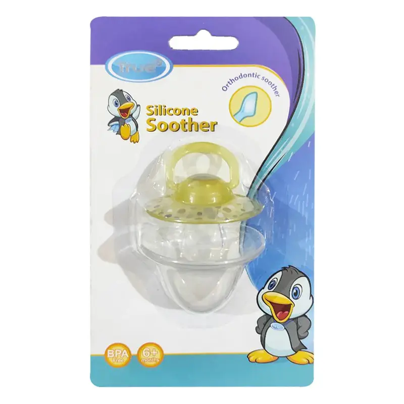 True Silicone Orthodontic Soother 6m+  Yellow