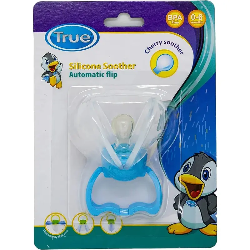 True Silicone Pacifier with Cover 0-6m  Blue
