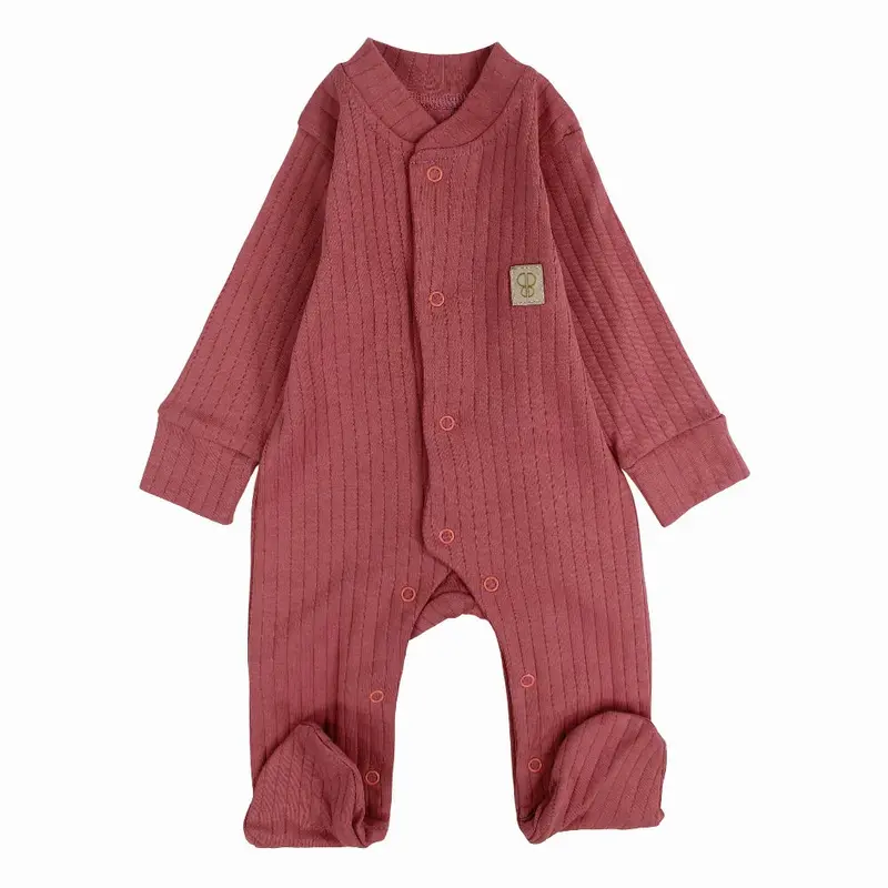 Unisex Ribbed Cotton Baby Footie