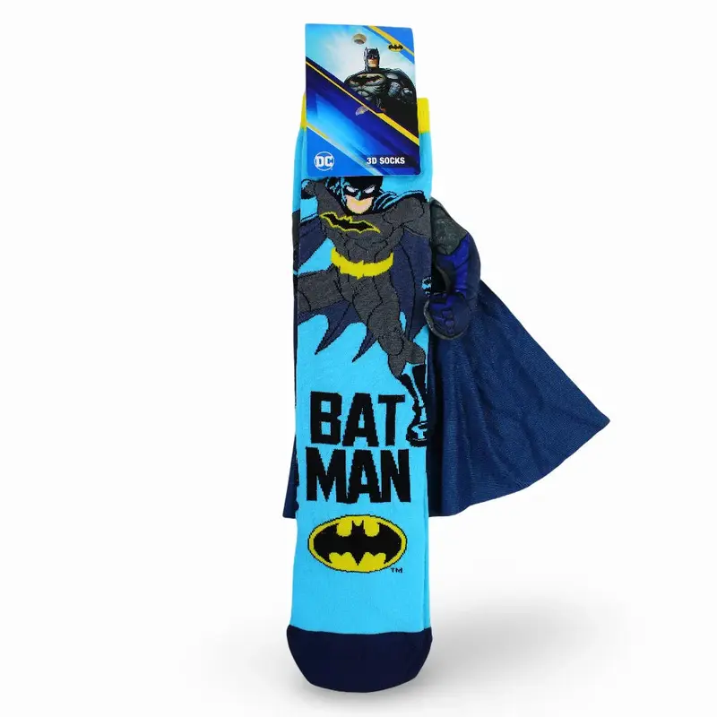 3D Boys Socks  Aqua with Batman Design